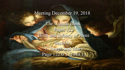 Paper 122 - Birth and Infancy of Jesus
