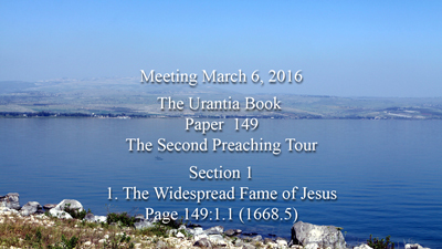 Paper 149 - The Second Preaching Tour