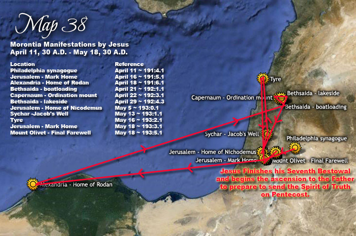 Morontia Manifestations by Jesus - April 11, 30 A.D. - May 18, 30 A.D.