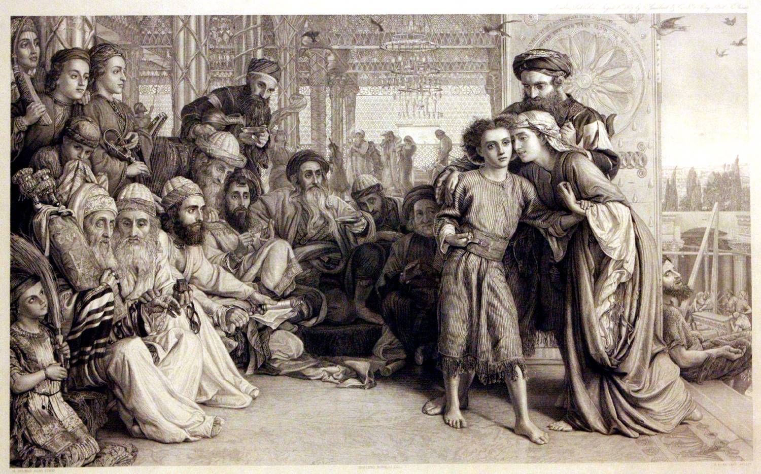 Discussions in the temple.